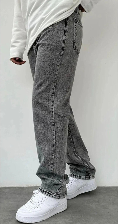 Füme Erkek Baggy Jeans