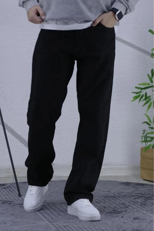 Siyah Erkek Baggy Jeans