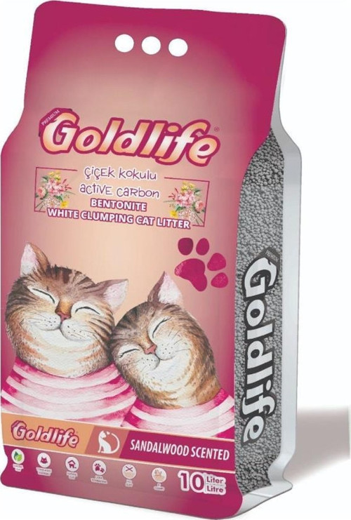 Aktif Karbonlu Çiçek Kokulu Topaklanan Bentonit İnce Taneli Kedi Kumu 10 Lt