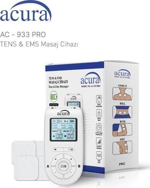 AC-933 PRO Şarj Edilebilir Çift Kanallı 22 Programlı Profesyonel Tens Cihazı