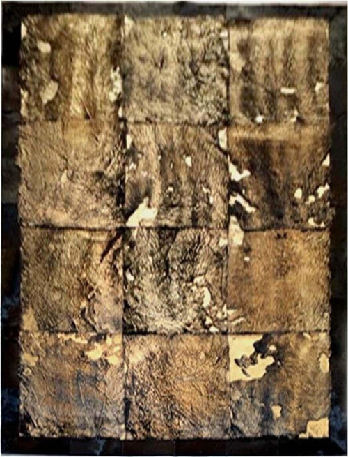 Hamlaklı Kahverengi Renk Patchwork Kürk Halı