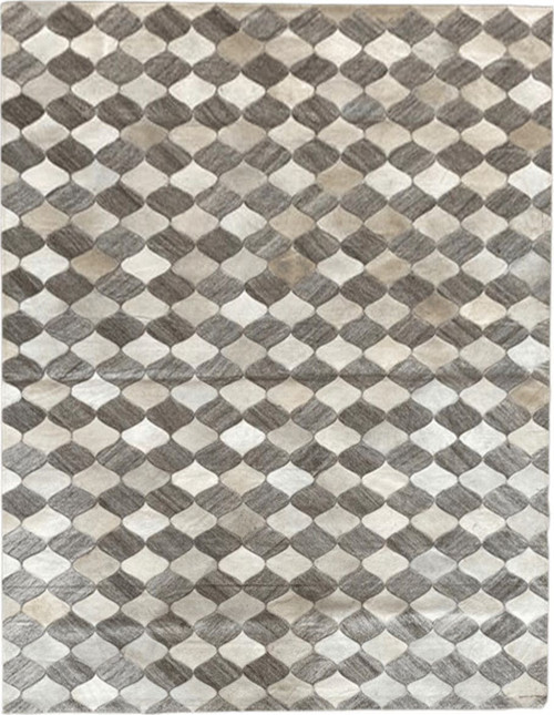 Yeşil Siyah Renk Patchwork Deri Halı