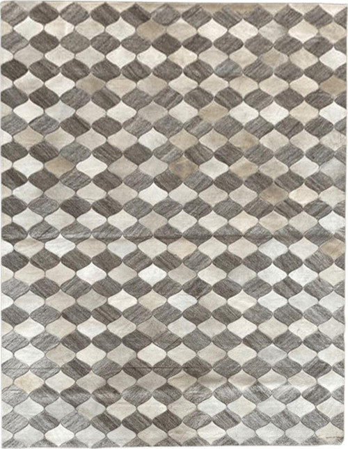 Yeşil Siyah Renk Patchwork Deri Halı