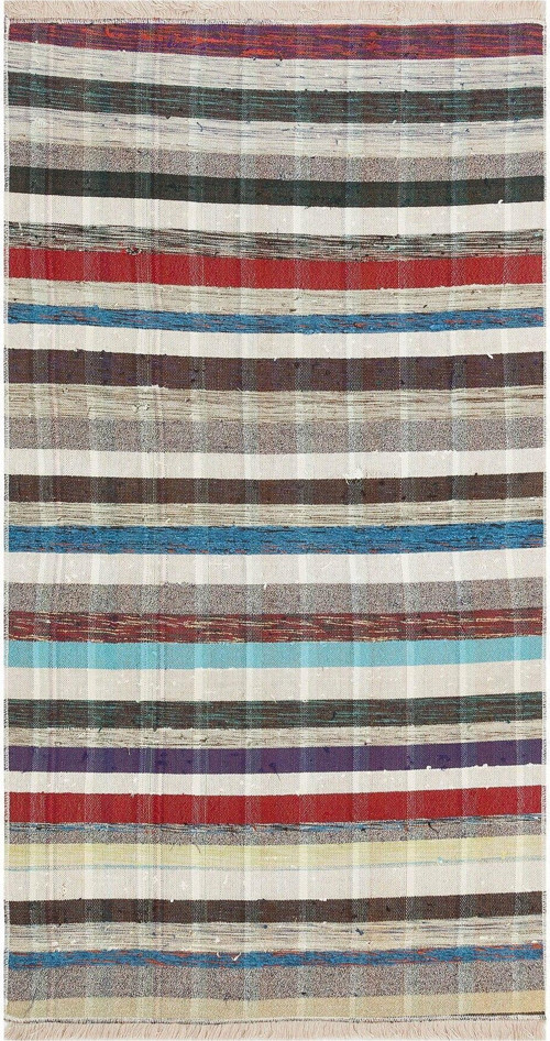 Geneleksel El Dokuma Koyu Mor Rengi? Çaput Pala Kilim