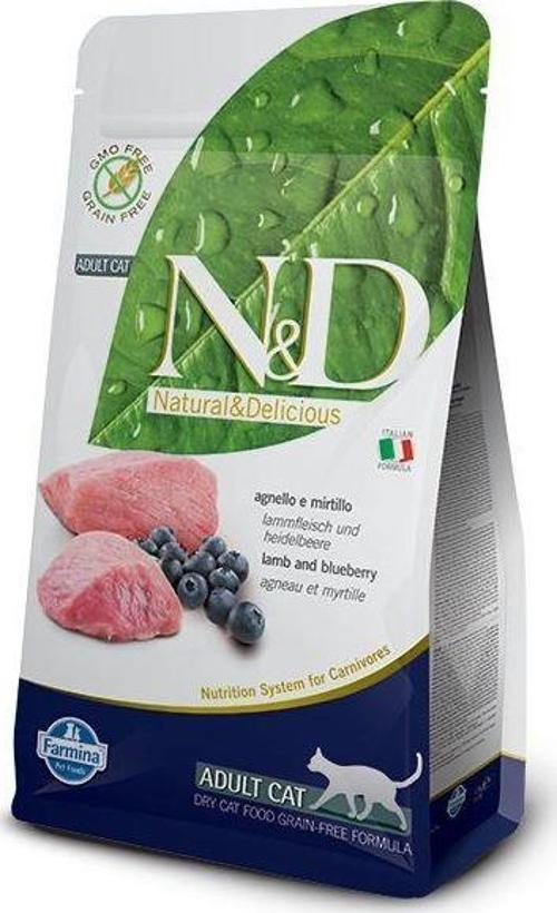 Tahılsız Kuzu Etli Yaban Mersinli Kedi Maması 5 Kg