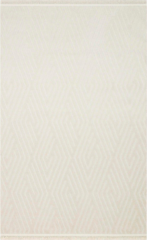 Beige Hav Toz Vermez Yüksek Alçak Dokuya Sahip Modern Dokuma Halı