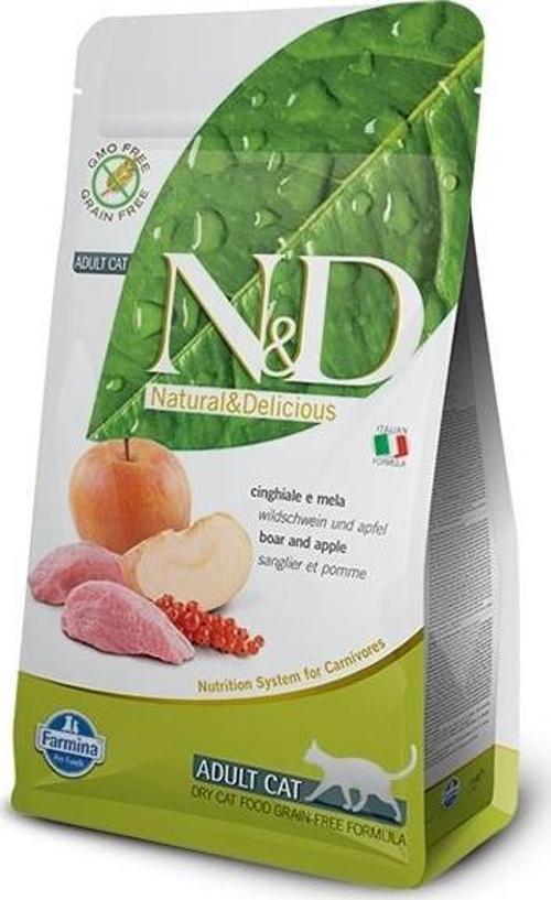 Tahılsız Yaban Domuzu Etli Elmalı Kedi Maması 1.5 Kg