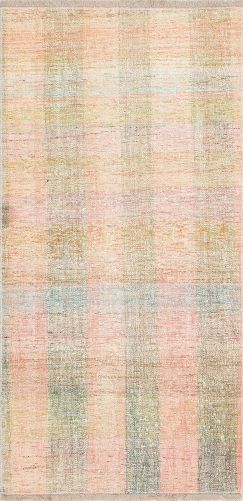 Anadolu El Dokuma Pudra Rengi Vintage Kilim