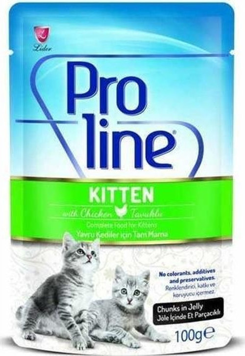Pouch Kitten Yavru Tavuk Etli Jöleli Kedi Konservesi 100 gr