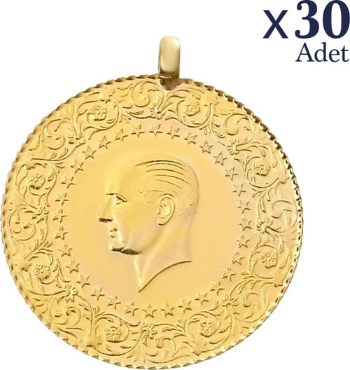 Eski Kulplu Ziynet Yarım Altın 30 Adet