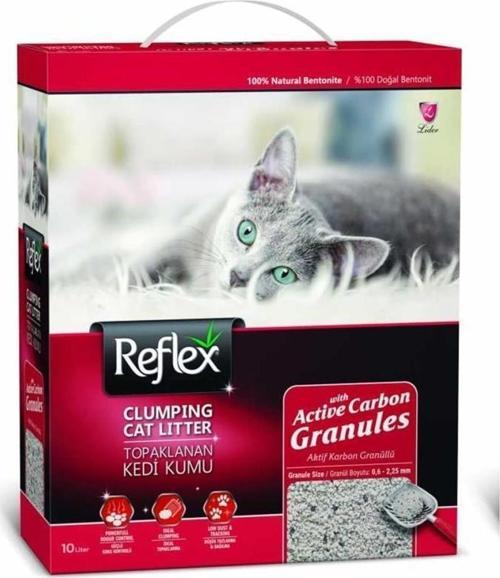 Granül Aktif Karbonlu Süper Hızlı Topaklanan Kedi Kumu 10lt KIRMIZI