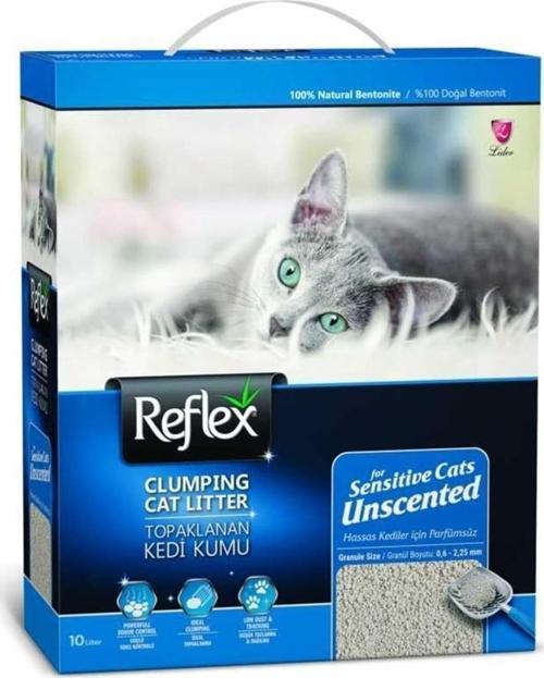 Hassas Kediler için Kokusuz Süper Hızlı Topaklanan Kedi Kumu 10lt MAVİ