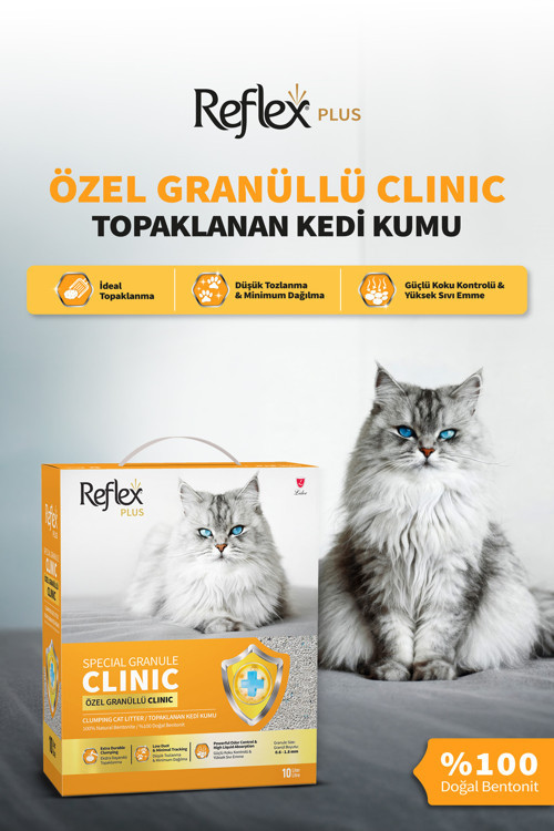 Plus Özel Granüllü 'Klinik' Topaklanan Kedi Kumu 10L