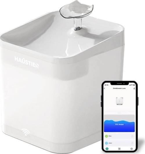 WF004 Akıllı Kedi Köpek Su Sebili Su Pınarı, Uv Filtrelemeli - Smart Wifi App, Ultra Sessiz, Beyaz