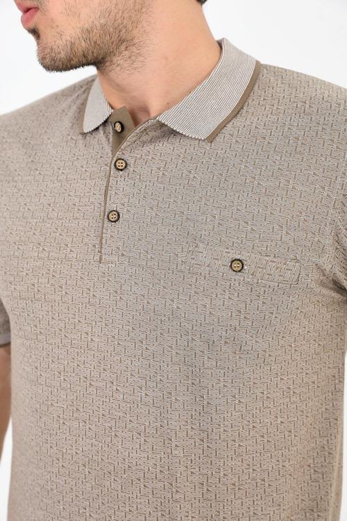 Erkek Polo Yaka Cepli Baba Kısa Kol Büyük Beden Tişört