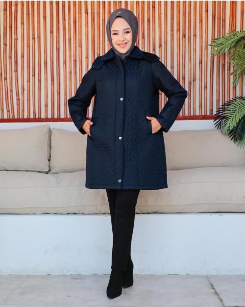 Kmkkombin Özaltay Anne Büyük Beden Kapitone Mont