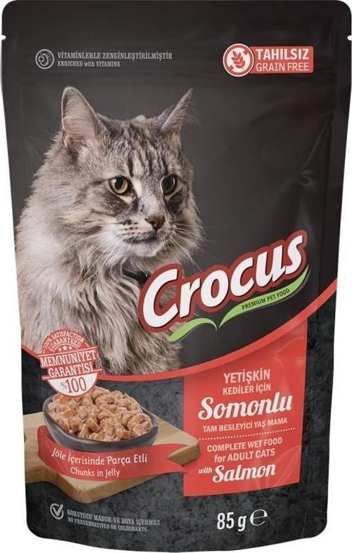 Tahılsız Kedi Somonlu Pouch Jöleli Yaş Mama 85 Gr