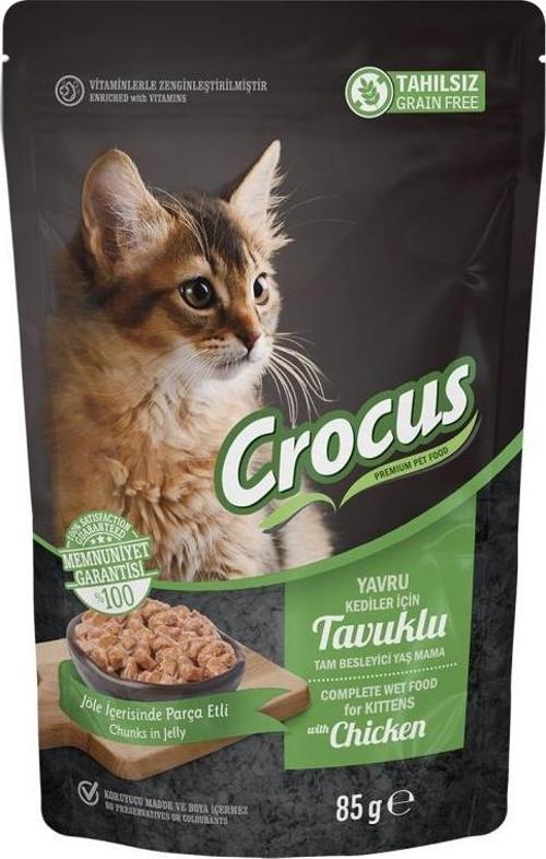Tahılsız Yavru Kedi Tavuklu Pouch Jöleli Yaş Mama 85 Gr
