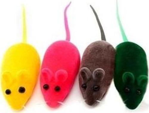 Pet Toys 4lü Renkli Öten Fare