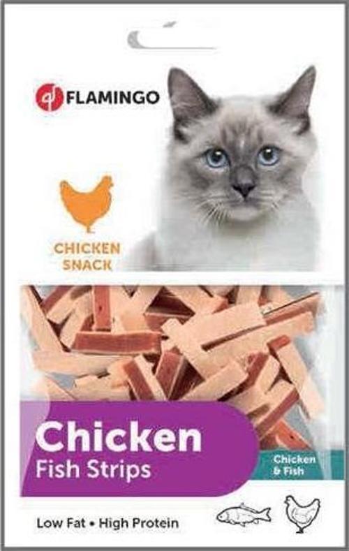 Chicken Fish Strips Tavuk ve Balık Etli Kedi Ödülü 85 Gr