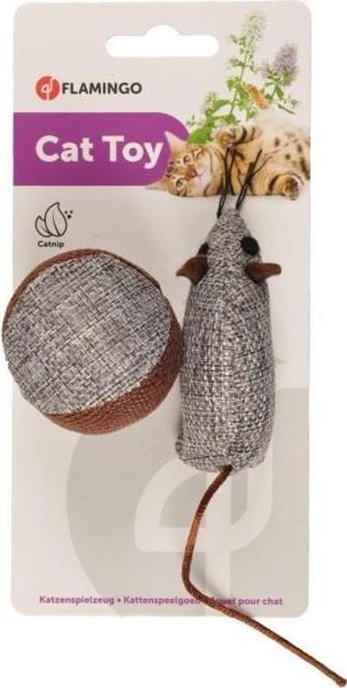 Kedi ve Top Gri Kedi Oyuncağı