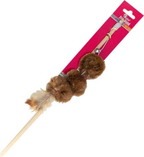 Kedi Otlu Peluş Kedi Oltası 40 Cm