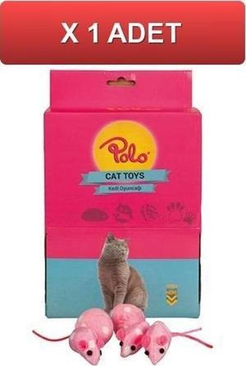 Beyaz Benli Pembe Fare veya Top Oyuncak 4Cm ( 1 adet )