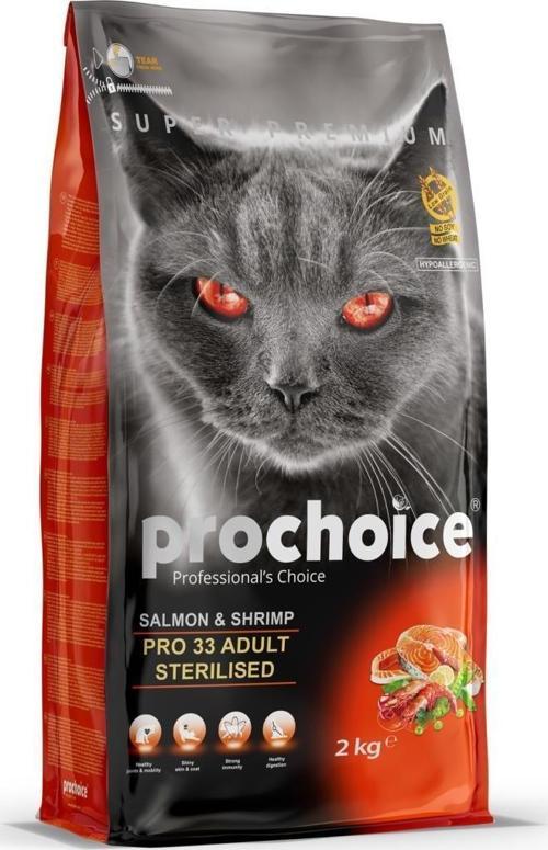Pro 33 Sterilised Somon Karides Kısır Kedi Mama 2 Kg