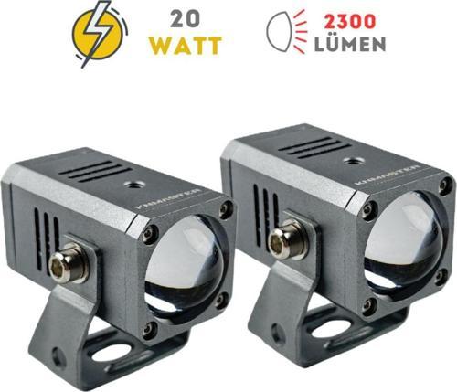 Scori 20W 3 Renkli Motosiklet Led Sis Farı