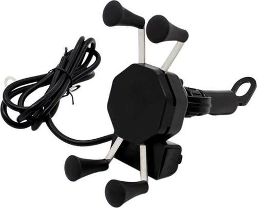 X Serisi Motosiklet Bisiklet Telefon Tutucu - Ayna Bağlantılı - Usb Girişli