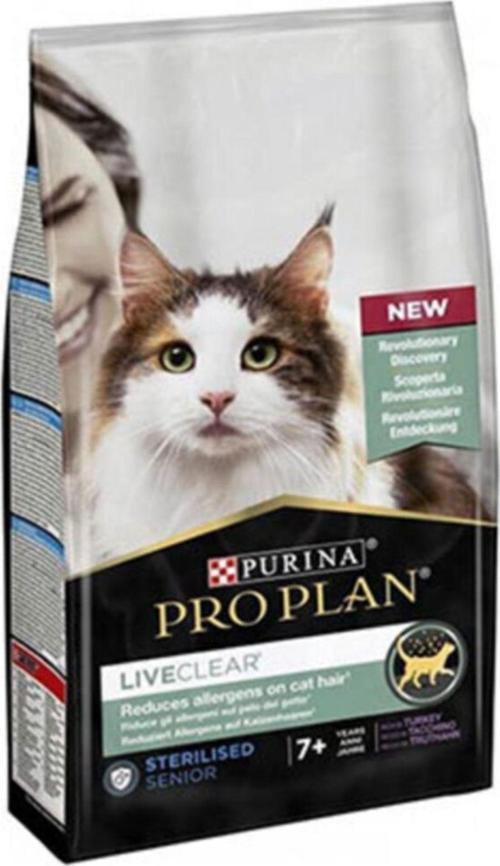 LiveClear Sterilized Senior+7 Hindili Alerji Önleyici Kedi Maması 1,4 kg