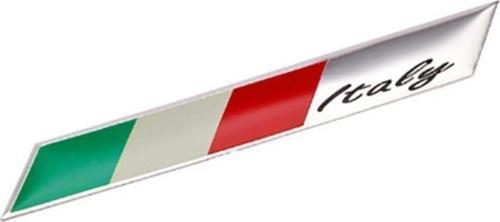 Italya Bayrağı Çubuk Tasarımlı Alüminyum Sticker Etiket