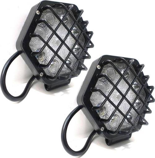 4 Adet 48W Altıgen Kafesli Siyah Kasa 16 Led Off Road Tekne Çalışma Lambası