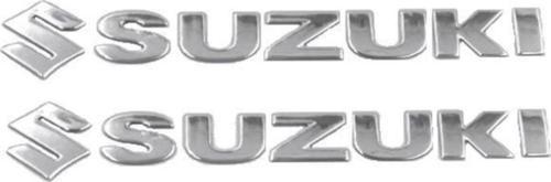 Suzuki Kabartmalı Yapıştırma Etiket Sticker Gümüş