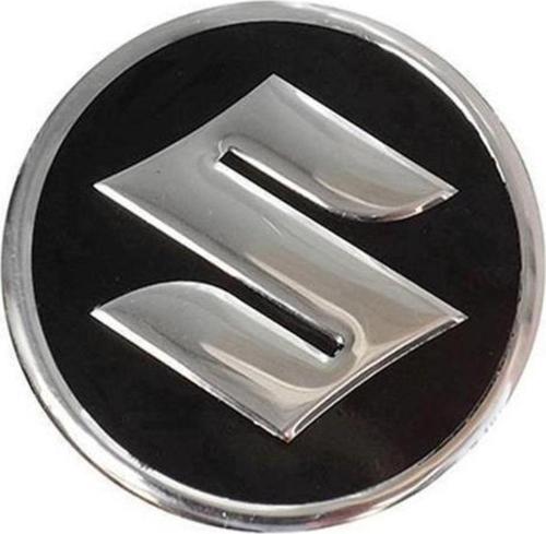 Siyah Yuvarlak Suzuki Logo Alüminyum Sticker