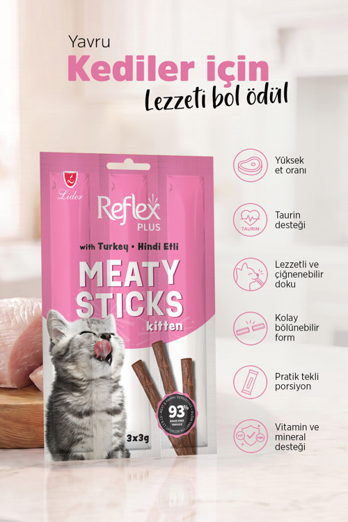 Cat Stick Hindili Yavru Kedi Ödül Çubuğu 3 Gr 3'lü