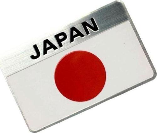 Japonya Bayrağı Tasarımlı Alüminyum Sticker Etiket