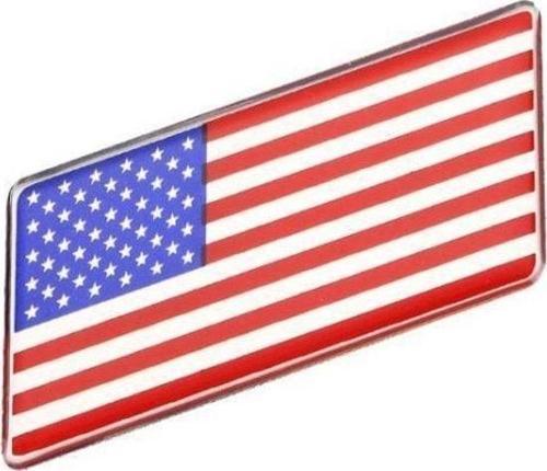 Amerika Bayrağı Tasarımlı Damlalı Alüminyum Sticker Etiket