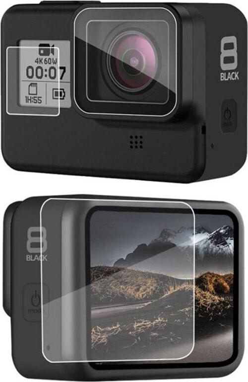 Gopro Hero 8 Uyumlu Ekran Ve Lens Koruyucu Film