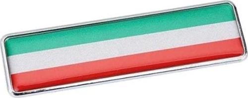 Italya Bayrağı Tasarımlı Damlalı Alüminyum Etiket Uzun Sticker