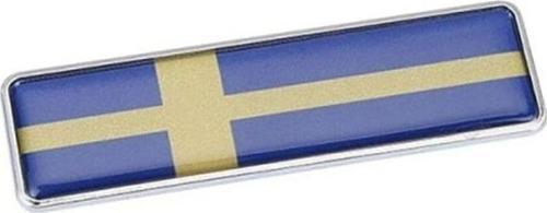 Isveç Bayrağı Tasarımlı Damlalı Alüminyum Sticker