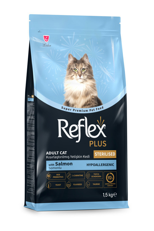 Plus Hipoalerjenik Kısırlaştırılmış/Sterilized Somonlu Yetişkin Kedi Maması 1,5 kg