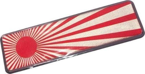 Japon Imparatorluk Bayrağı Tasarımlı Damlalı Alüminyum Sticker Etiket Uzun