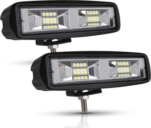 Off Road Led Lamba Uyumlu 60 Watt 16 Led Tek Sıra 15 Cm X 3.5 Cm Beyaz Led -