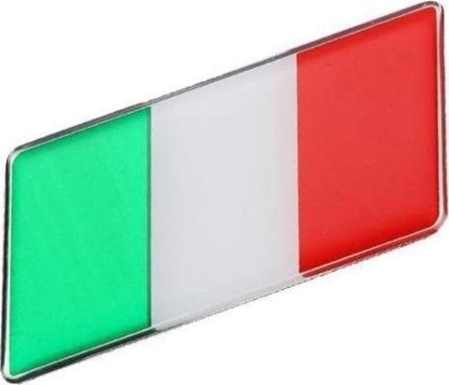 Italya Bayrağı Tasarımlı Damlalı Alüminyum Sticker Etiket