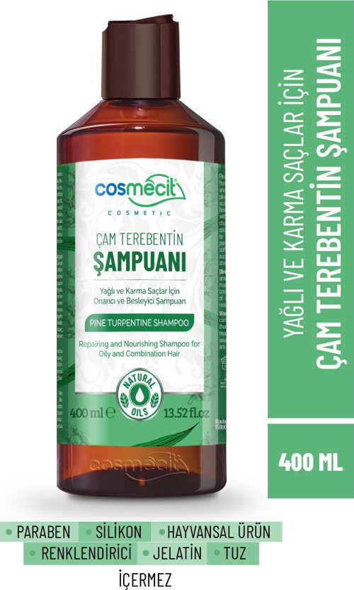 Yağlı Ve Karma Saçlar Için Onarıcı & Besleyici Çam Terebentin Şampuan 400Ml