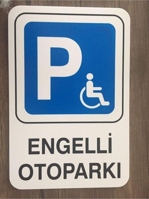 Pvc Iş Güveenliği Ve Uyarı Levhası ( Engelli Otoparkı 16 X 24 Cm)