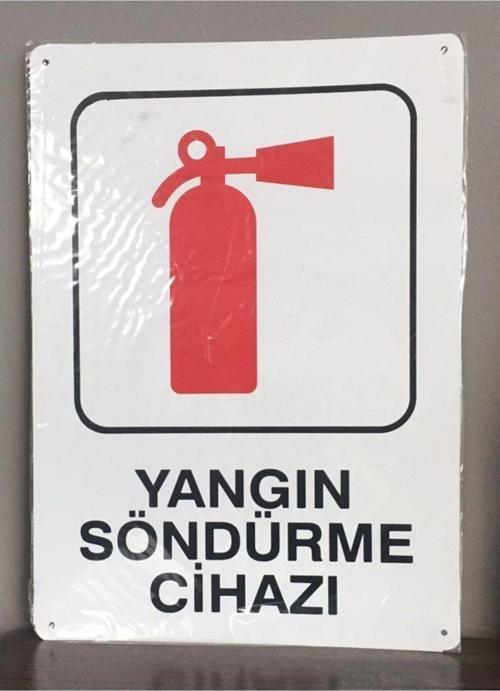 Iş Güvenliği Ve Uyarı Levhası Yangın Söndürme Cihazı 25,5 X 36 Cm
