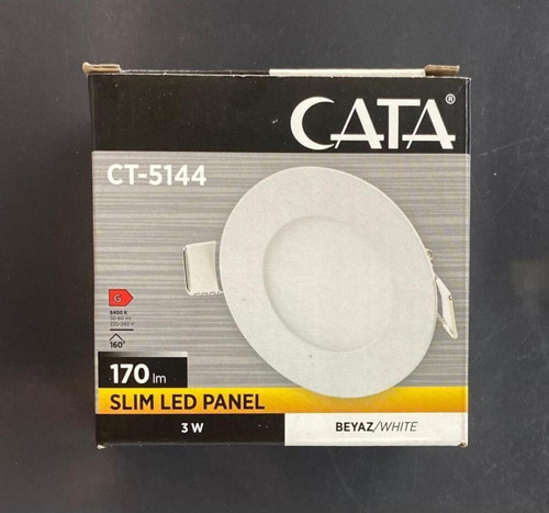 Ct-5144b 3w Slim Panel Beyaz
