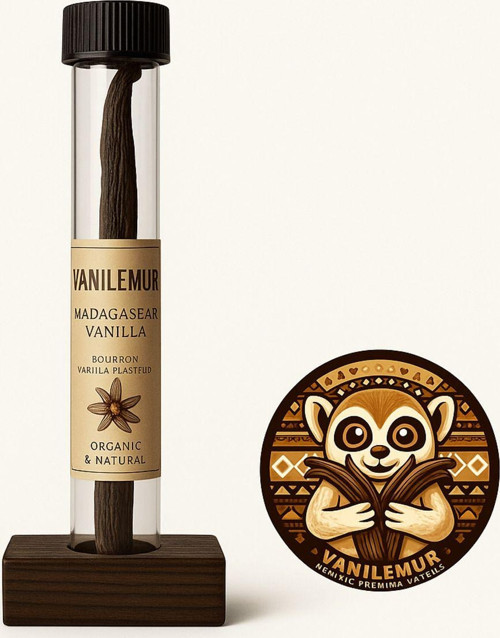 Vanilya Çubuğu 1 Adet Xl - Cam Tüpte - (Yeni Hasat) Organik Madagaskar